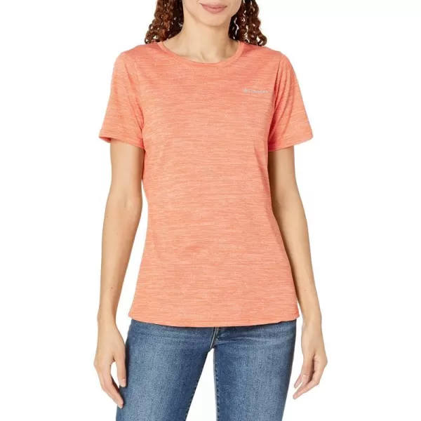 Columbia Womens Alpine Chill Zero Short Sleeve TeeSunset Orange Heather