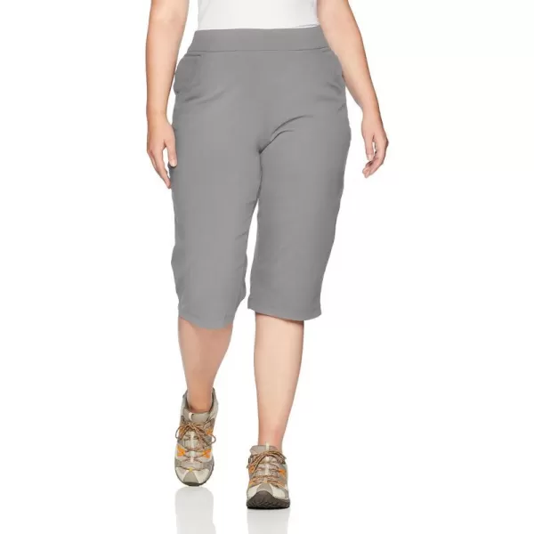 Columbia Womens Anytime Casual Capri Stain Resistant Sun ProtectionLight Grey