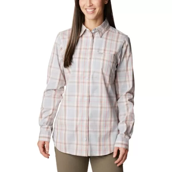 Columbia Womens Anytime Patterned Long Sleeve ShirtDusty Pink Csc Tartan