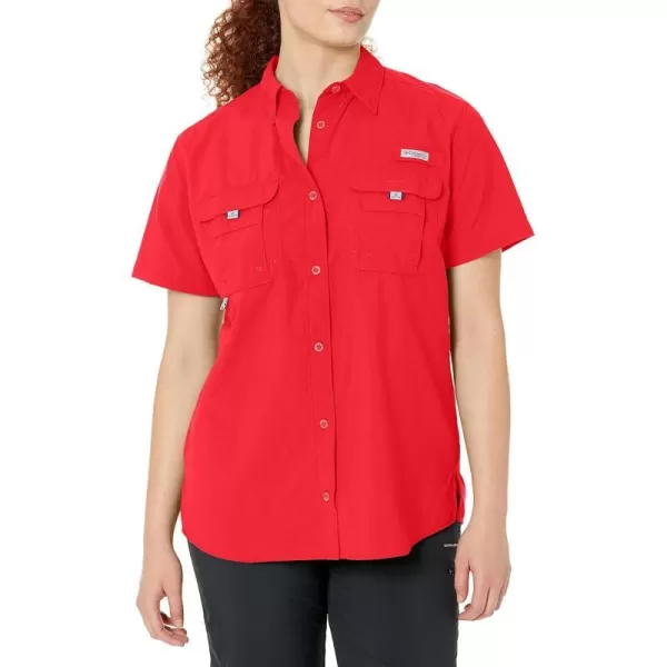 Columbia Womens Bahama Short Sleeve ShirtRed Lily