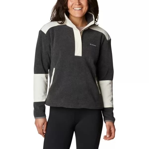 Columbia Womens Benton Springs Crop PulloverCharcoal HeatherChalk