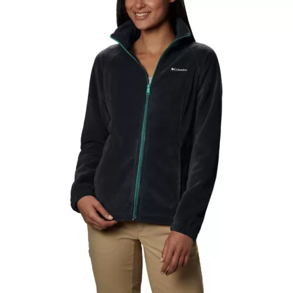 Columbia Womens Benton Springs Full ZipBlackGeyser