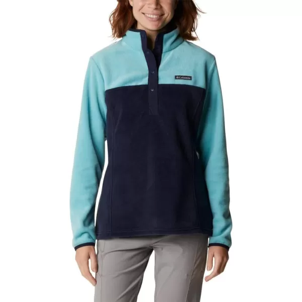 Columbia Womens Benton Springs Half Snap PulloverDark NocturnalSea Wave