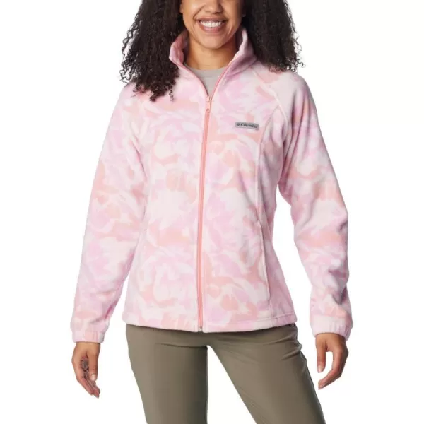 Columbia Womens Benton Springs Printed Full ZipSalmon Rose Peonies