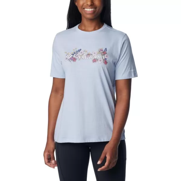 Columbia Womens Bluebird Day Relaxed Crew NeckWhisper HeatherBranded Bouquet