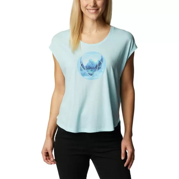 Columbia Womens Bluebird Days Modern Short Sleeve TeeSpring Blue HeatherMindful Meditation Grx