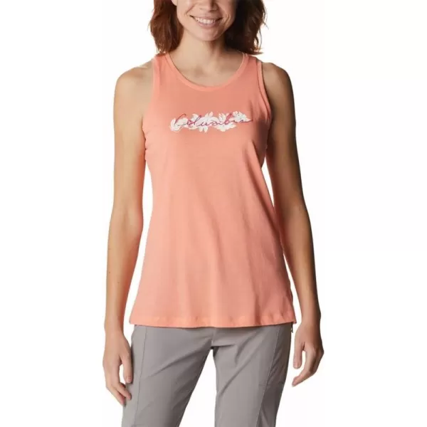 Columbia Womens Bluff Mesa TankCoral Reef HeatherBranded Lakeshore