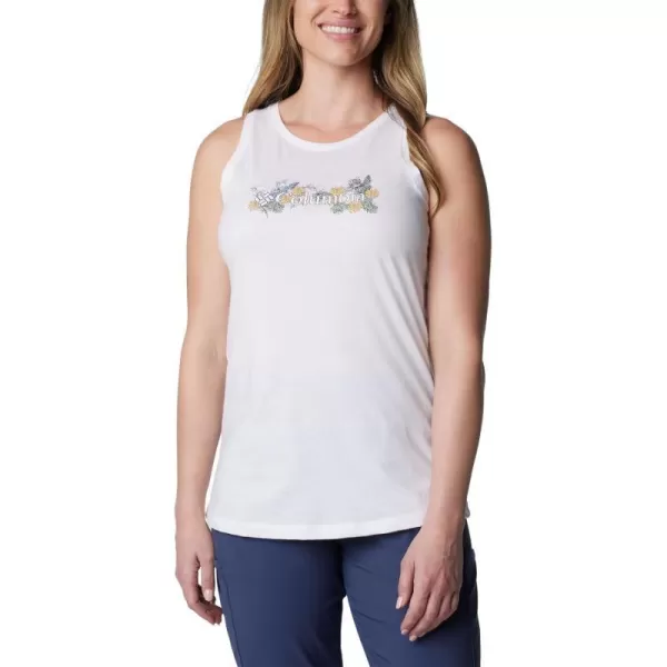 Columbia Womens Bluff Mesa TankWhiteBranded Bouquet Two