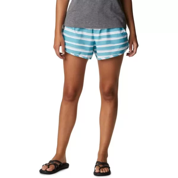 Columbia Womens Bogata Bay Stretch Printed ShortSea Wave Brush Stripe