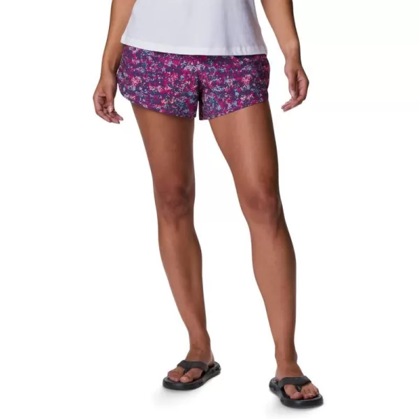 Columbia Womens Bogata Bay Stretch Printed ShortWild Fuchsia Dotty Disguise