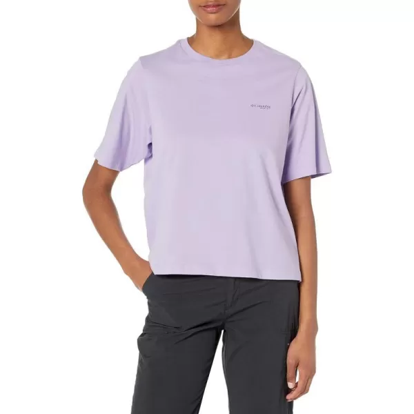 Columbia Womens Bramley Bay Relaxed TeeSoft VioletPfg Triangle Graphic