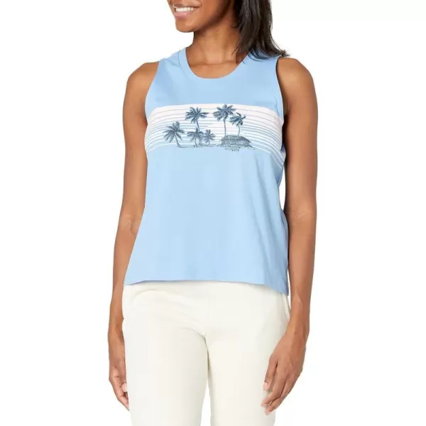 Columbia Womens Bramley Bay TankAgate BluePalapa Palms Graphic