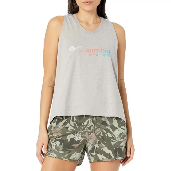 Columbia Womens Bramley Bay TankColumbia Grey HeatherStacked Logo Gs Grx