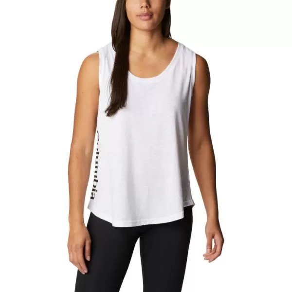 Columbia Womens Cades Cape TankWhite  Black Logo