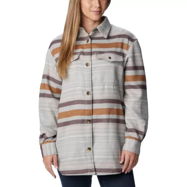 Columbia Womens Calico Basin Shirt JacketColumbia Grey Heathered Stripe