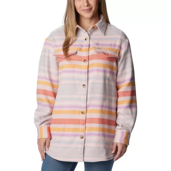 Columbia Womens Calico Basin Shirt JacketDusty Pink Stripe