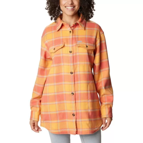 Columbia Womens Calico Basin Shirt JacketFaded Peach Buffalo Ombre