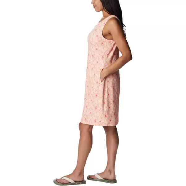 Columbia Womens Chill River Printed DressPeachMini Hibiscus