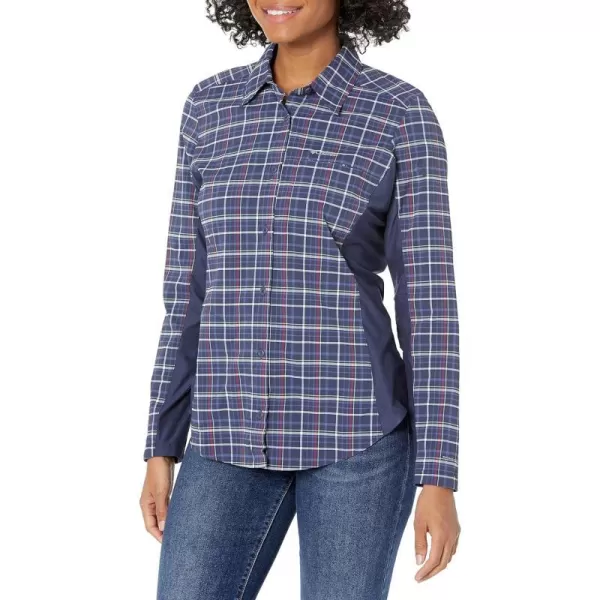 Columbia Womens Claudia Ridge Long Sleeve ShirtNocturnalOpen Field Plaid