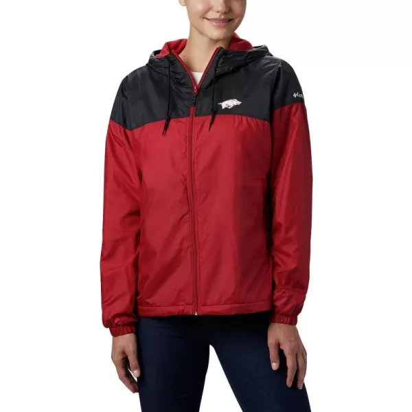 Columbia Womens Collegiate Flash Forward Lined JacketArk  Black Red Velvet