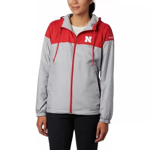 Columbia Womens Collegiate Flash Forward Lined JacketNeb  Bright Red Columbia Grey