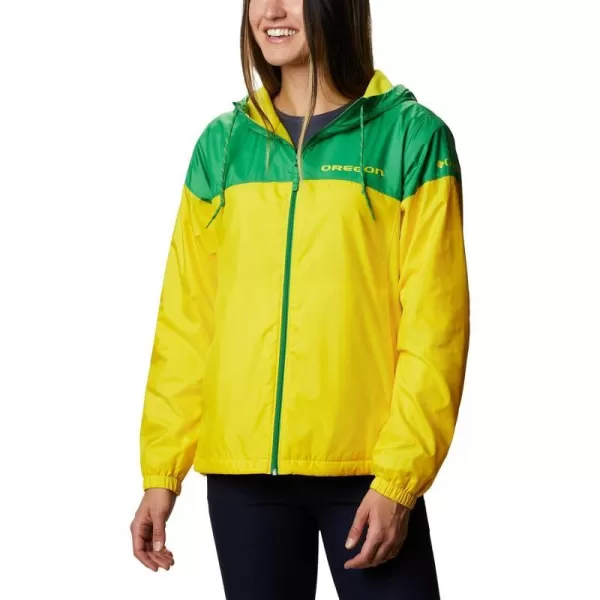 Columbia Womens Collegiate Flash Forward Lined JacketUo  Fuse Green Yellow Glow