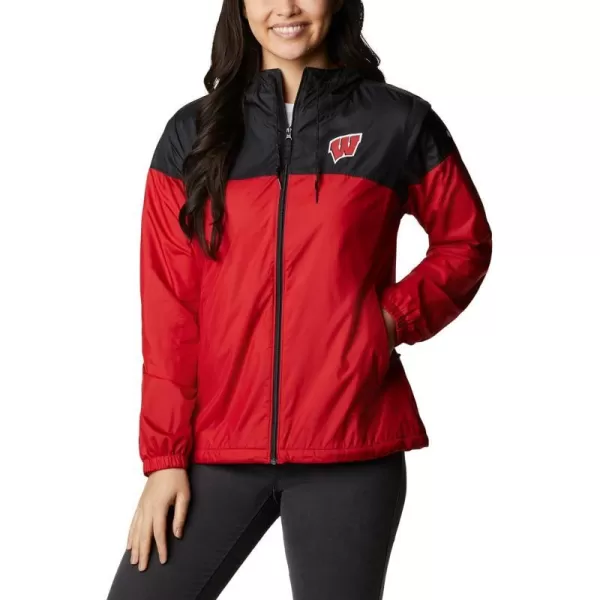 Columbia Womens Collegiate Flash Forward Lined JacketWis  Black Intense Red