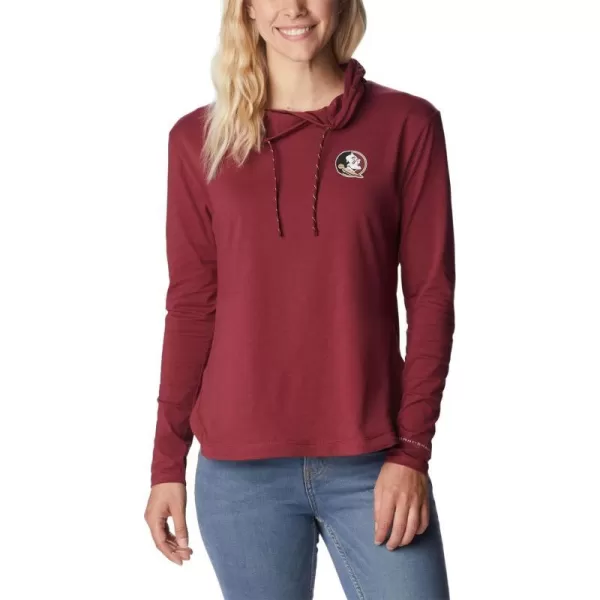 Columbia Womens Collegiate Sun Trek Hooded PulloverFsu  Cabernet