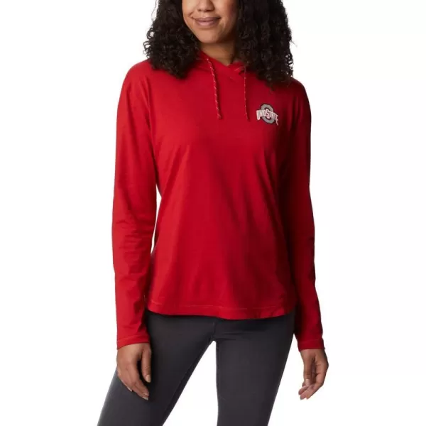 Columbia Womens Collegiate Sun Trek Hooded PulloverOs  Intense Red