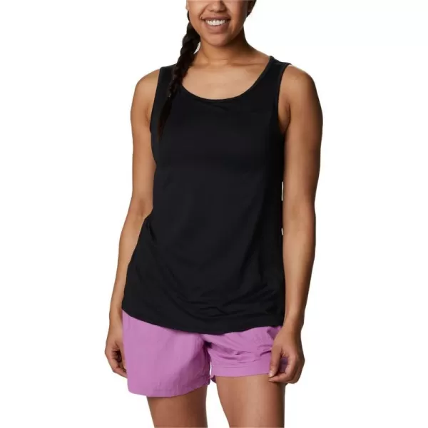 Columbia Womens Columbia Womens Chill River Tank Top Moisture Wicking Sun ProtectionBlack