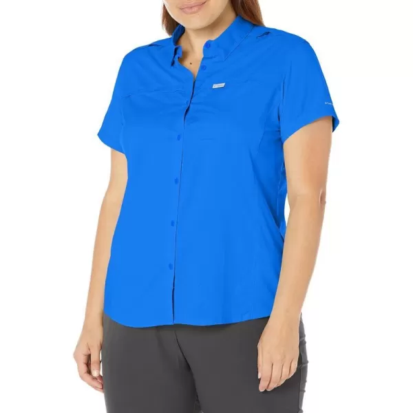 Columbia Womens Cool Release Short Sleeve WovenBlue Macaw