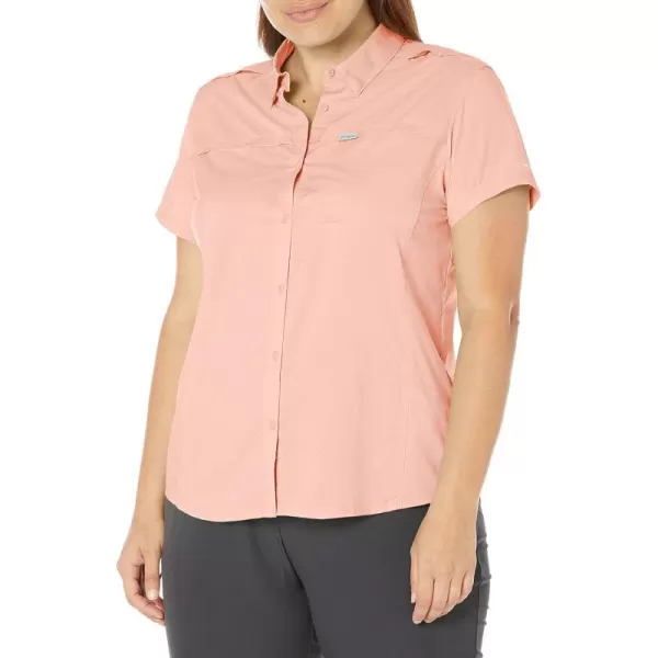 Columbia Womens Cool Release Short Sleeve WovenTiki Pink