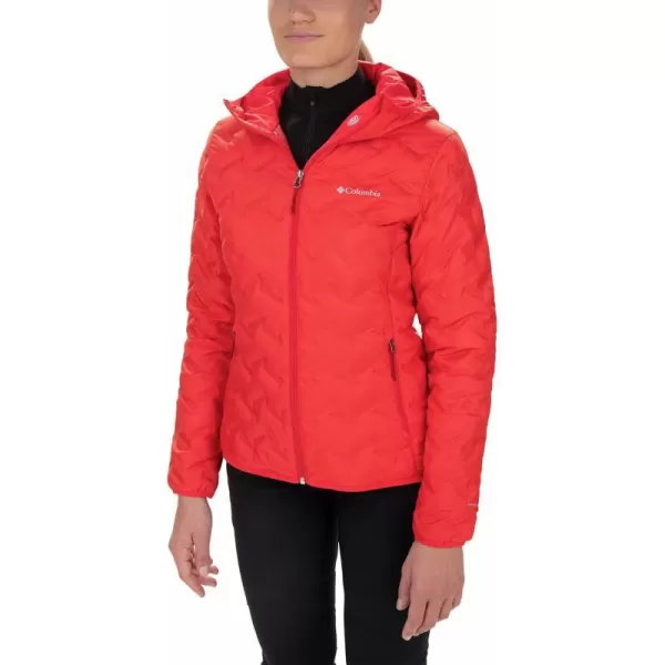 Columbia Womens Delta Ridge Down Hooded JacketRed Lily