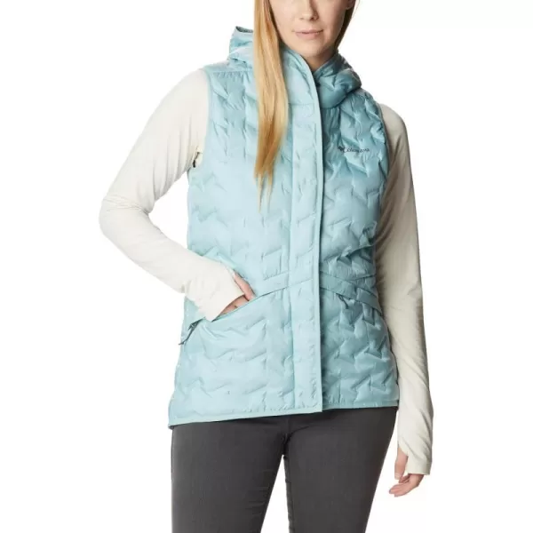 Columbia Womens Delta Ridge Hooded VestAqua Haze