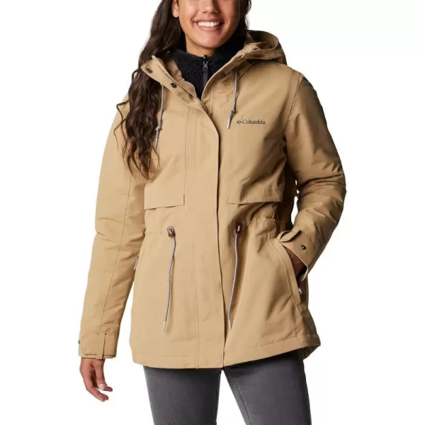 Columbia Womens Drop Ridge Interchange JacketBeachBlack