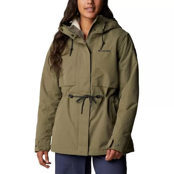 Columbia Womens Drop Ridge Interchange JacketStone Green Stone Green