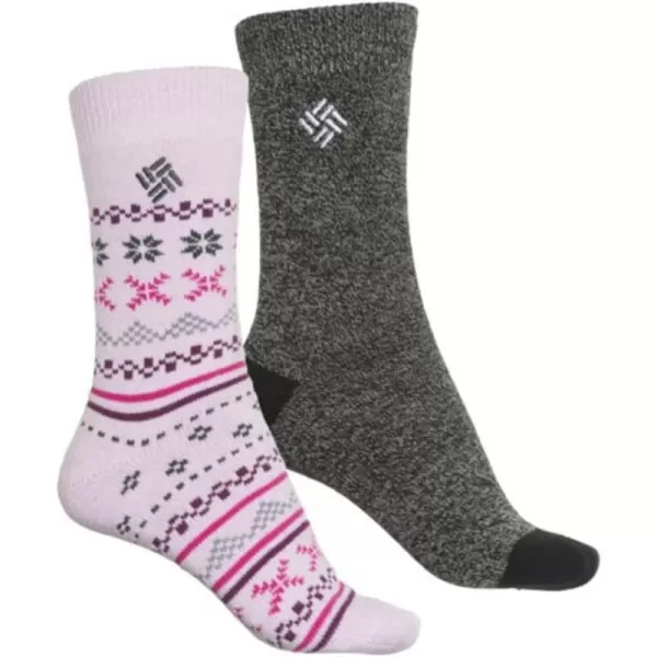 Columbia Womens Faire Isle Thermal Crew Socks 2 Pair Aura Womens Shoe 410Columbia Womens Faire Isle Thermal Crew Socks 2 Pair Aura Womens Shoe 410