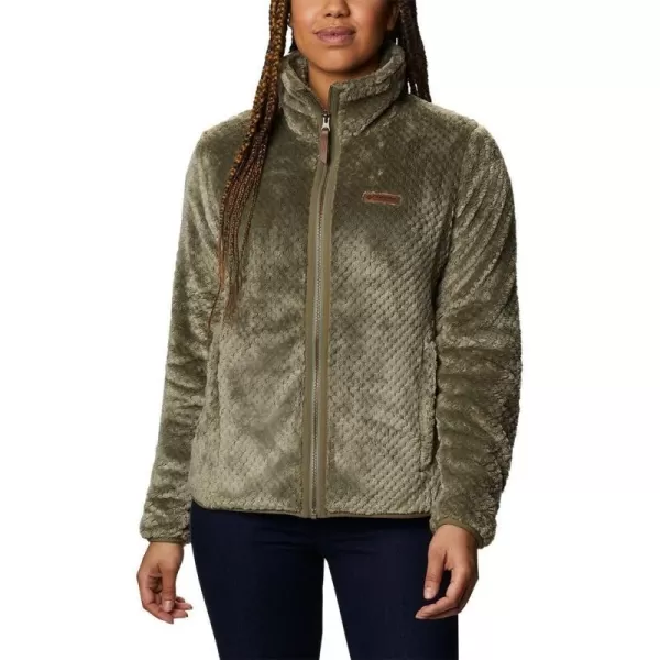 Columbia Womens Fire Side Ii Sherpa Full ZipStone Green