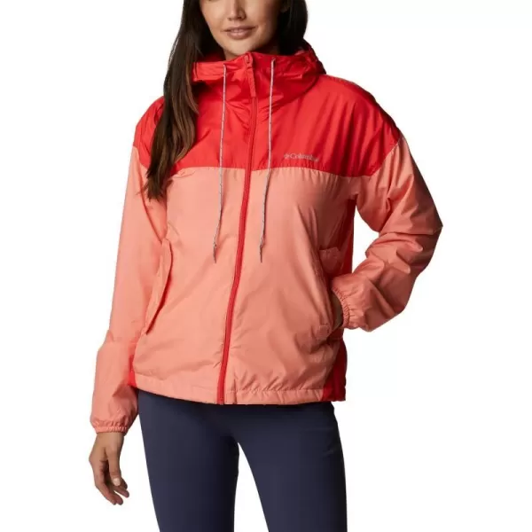 Columbia Womens Flash Challenger Lined WindbreakerCoral ReefHibiscus