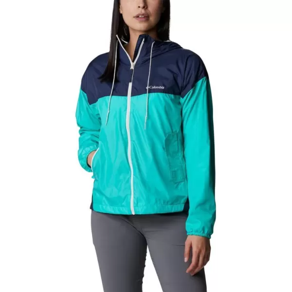 Columbia Womens Flash Challenger Lined WindbreakerElectric TurquoiseNocturnal