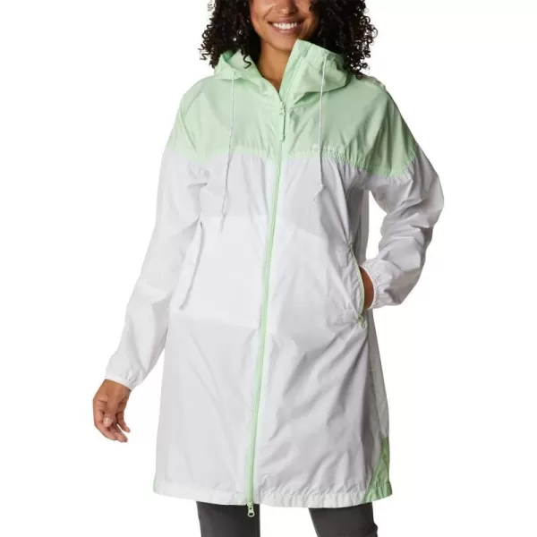 Columbia Womens Flash Challenger Long WindbreakerWhiteKey West