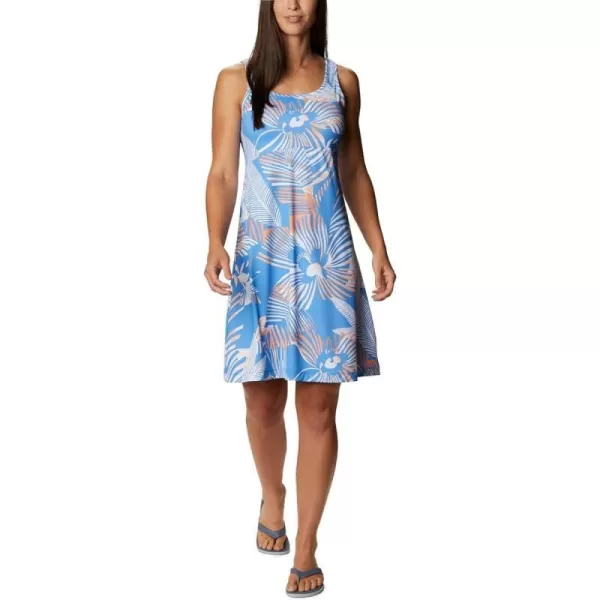 Columbia Womens Freezer Iii DressHarbor Blue Stencil Hibiscus Print