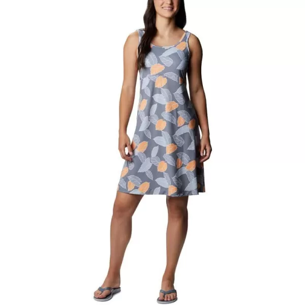 Columbia Womens Freezer Iii DressTrade Winds Grey Ditsy Leaves Print