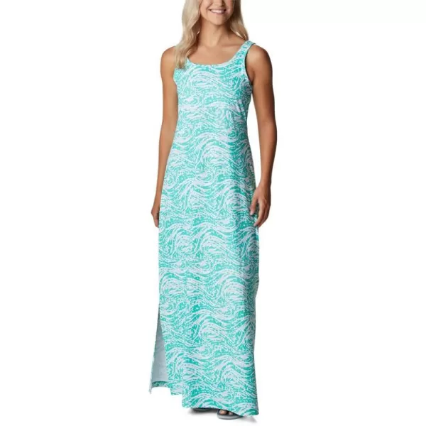 Columbia Womens Freezer Maxi DressElectric Turquoise Swirlscape