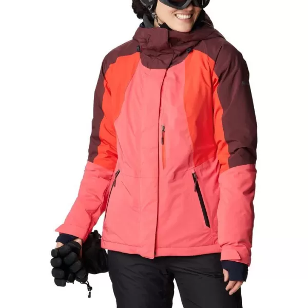 Columbia Womens Glacier View Insulated JacketBright GeraniumBold OrangeMalbec