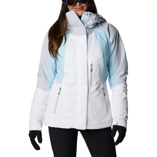 Columbia Womens Glacier View Insulated JacketWhiteSpring BlueCirrus Grey