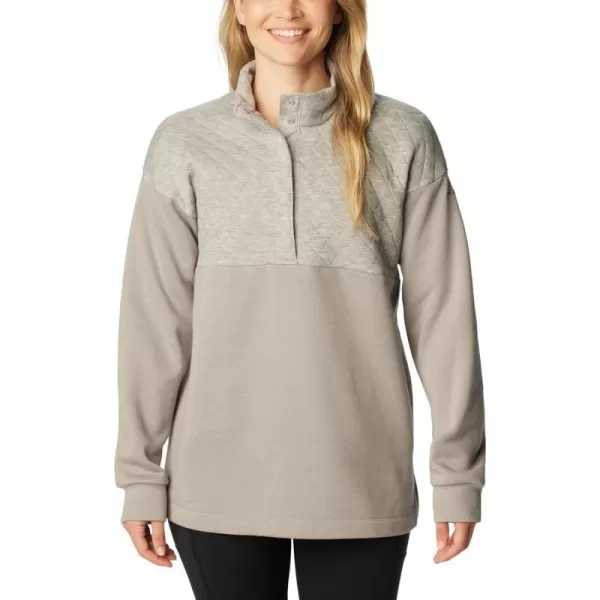 Columbia Womens Hart Mountain Quilted 12 SnapLight Grey Heather