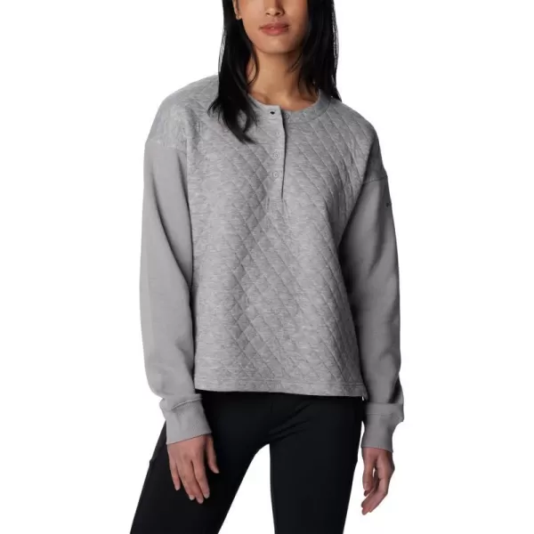 Columbia Womens Hart Mountain Quilted CrewLight Grey Heather