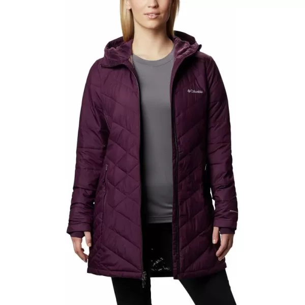 Columbia Womens Heavenly Long Hooded JacketBlack Cherry