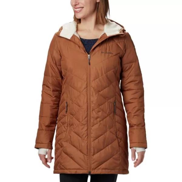 Columbia Womens Heavenly Long Hooded JacketColumbia Womens Standard Heavenly Long Hooded Jacket Camel Brown Medium